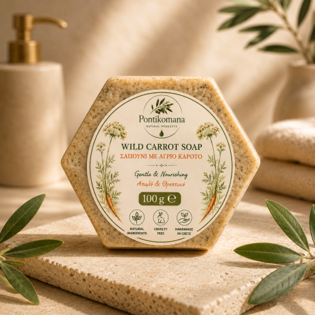 Natural olive oil soap Wild Carrot.